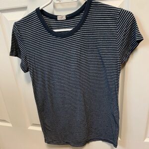 Blue and white stripe classic t shirt